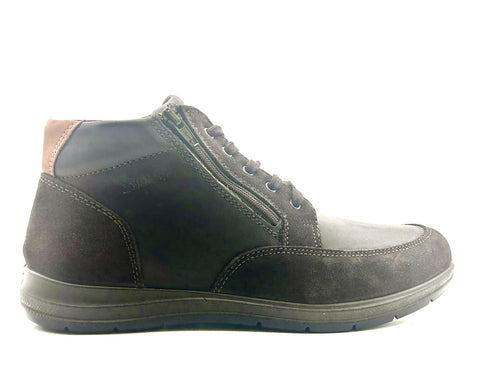 ENVAL SOFT Scarponcino uomo in pelle e camoscio testa di moro