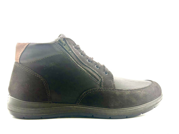 ENVAL SOFT Scarponcino uomo in pelle e camoscio testa di moro