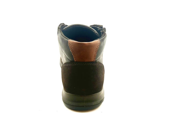 ENVAL SOFT Scarponcino uomo in pelle e camoscio testa di moro