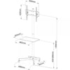 Supporto a Pavimento con Mensola Trolley TV LCD/LED/Plasma 23''-55''