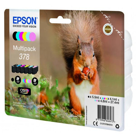 Epson Multipack 378 - Confezione da 6 - Nero, Giallo, Ciano, Magenta, Magenta chiaro, Ciano chiaro