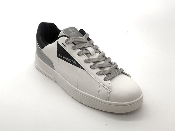 LaMartina sneakers uomo Bombonera Cup bianco grigio e blu