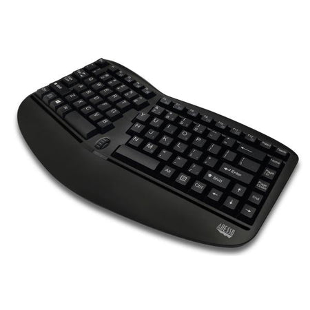 Adesso Tru-Form Media 1150 tastiera Mouse incluso Universale RF Wireless QWERTY Inglese Nero (WIRELESS MINI ERGO KEYBOARD AND - MOUSE COMBO WKB-1150CB) - Versione UK