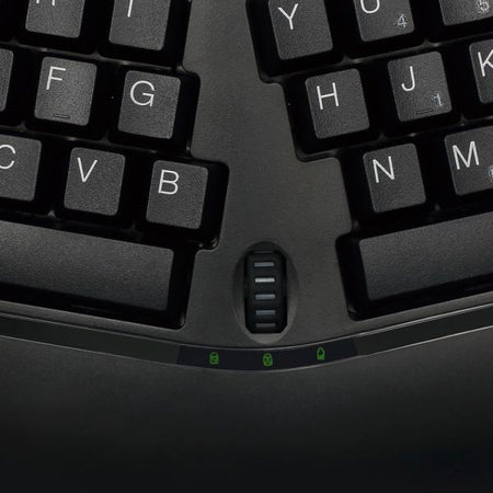 Adesso Tru-Form Media 1150 tastiera Mouse incluso Universale RF Wireless QWERTY Inglese Nero (WIRELESS MINI ERGO KEYBOARD AND - MOUSE COMBO WKB-1150CB) - Versione UK