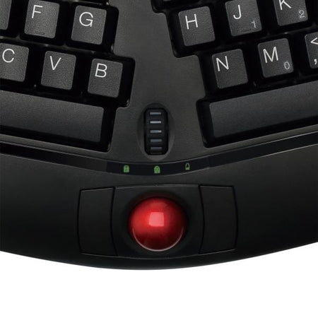 Adesso Tru-Form Media 3150 tastiera Universale RF Wireless QWERTY Inglese US Nero (WIRELESS ERGONOMIC TRACKBALL - KEYBOARD WKB-3150UB) - Versione UK
