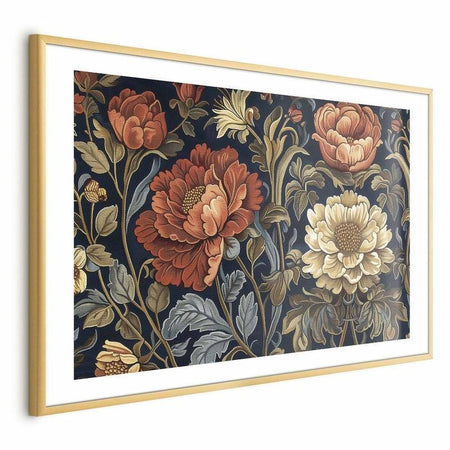Poster - Tapestry Large Retro Flowers