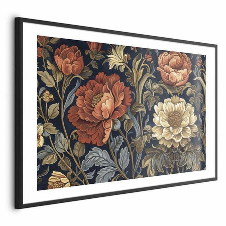 Poster - Tapestry Large Retro Flowers
