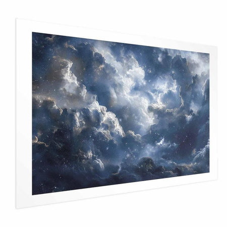 Poster - Astronomical Wonders: Clouds and Stars in Harmonious Union