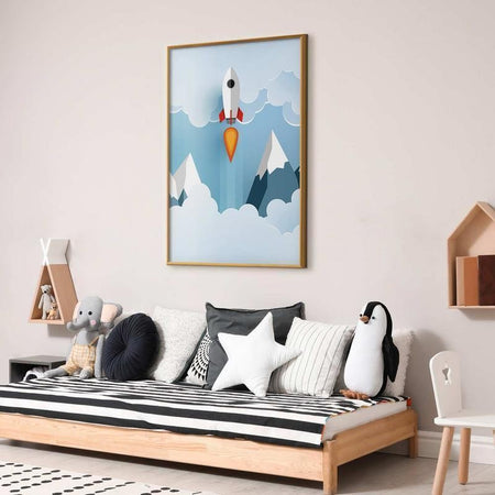 Poster - Rocket in the Clouds