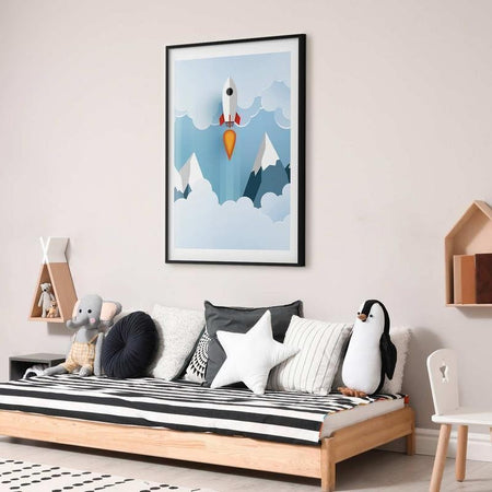 Poster - Rocket in the Clouds
