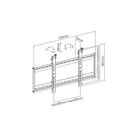 Supporto a muro per TV LED LCD 45-70'' per applicazioni videowall