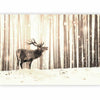 Fotomurale adesivo Deer in the Snow (Sepia)