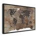 Quadro World Map: Wooden Mosaic