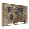 Quadro World Map: Wooden Mosaic