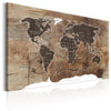 Quadro World Map: Wooden Mosaic