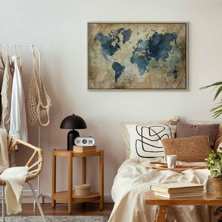 Quadro Retro Map (1 Part) Wide