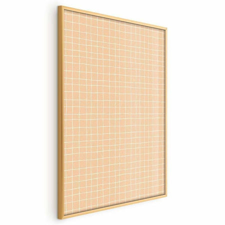 Poster - Lines and Noise - a wavy grid in shades of orange