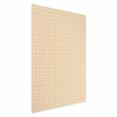 Poster - Lines and Noise - a wavy grid in shades of orange