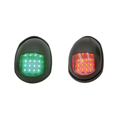 Coppia di luci di via in ABS nero rosso+verde