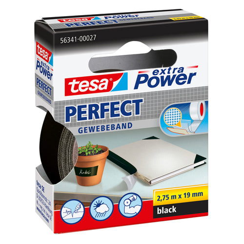 Nastro Adesivo Telato 19Mmx2,7Mt Nero 56341 Xp Perfect