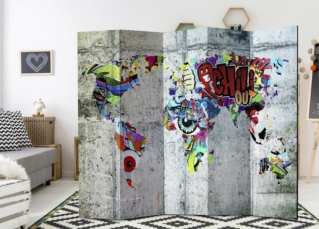 Paravento Graffiti World [divisori da interno]