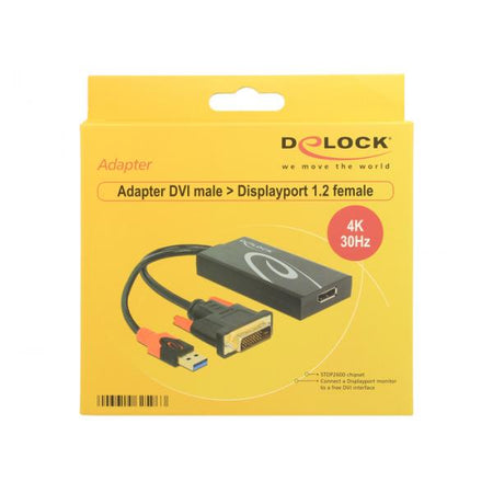 DeLOCK 0.3m, DVI 24+1 + USB-A/Displayport 20p 0,3 m DVI-D + USB HDMI Nero (Delock - video transformer - sort)