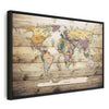 Quadro World Map: Colourful Continents