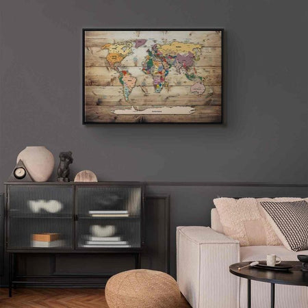 Quadro World Map: Colourful Continents