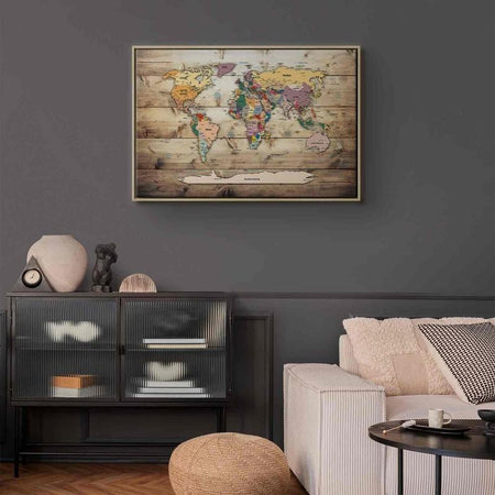 Quadro World Map: Colourful Continents