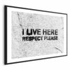 Poster - I Live Here, Respect Please