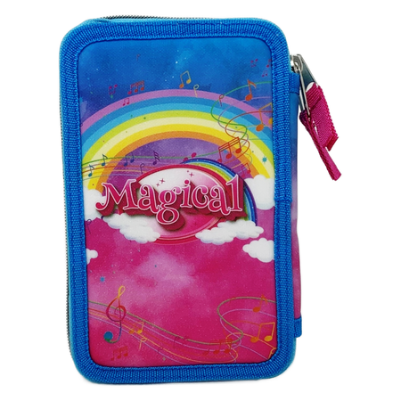ASTUCCIO 3 ZIP SCUOLA DIS. 3D UNICORNO MULTISCOMPARTO COLORI GIOTTO