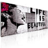 Quadro Banksy Life is Beautiful