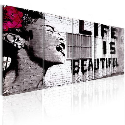 Quadro Banksy Life is Beautiful