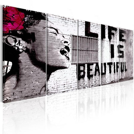 Quadro Banksy Life is Beautiful