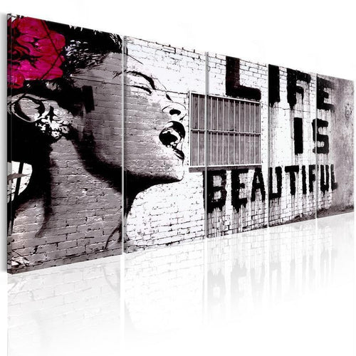 Quadro Banksy Life is Beautiful