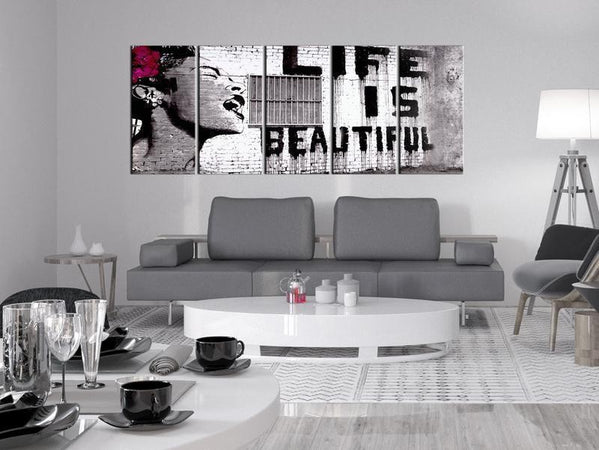 Quadro Banksy Life is Beautiful