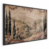 Poster - Mediterranean Landscape - Old Tapestry with a Hill and Lake