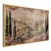 Poster - Mediterranean Landscape - Old Tapestry with a Hill and Lake