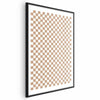 Poster - Geometry and Browns - a chessboard pattern in neutral shades