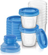 SCF618/10 - Philips Avent Set Vasetti per Conservare il Latte Materno e le Pappe 10 pezzi, 180ml + 2 Adattatori
