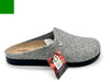 Grunland ciabatte uomo Pone in feltro di lana grigie