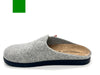 Grunland ciabatte uomo Pone in feltro di lana grigie