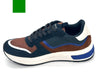 Harmont & Blaine sneakers uomo scamosciate blu e marroni dettagli avio