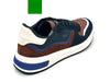 Harmont & Blaine sneakers uomo scamosciate blu e marroni dettagli avio