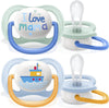 SCF080/01 - Philips Avent Confezione da 2 Succhietti Ultra Air, 0-6 Mesi