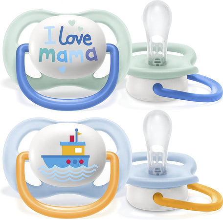 SCF080/01 - Philips Avent Confezione da 2 Succhietti Ultra Air, 0-6 Mesi