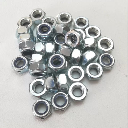 M 24 chiave 36 - 5pz esagonale autobloccante zincato passo grosso