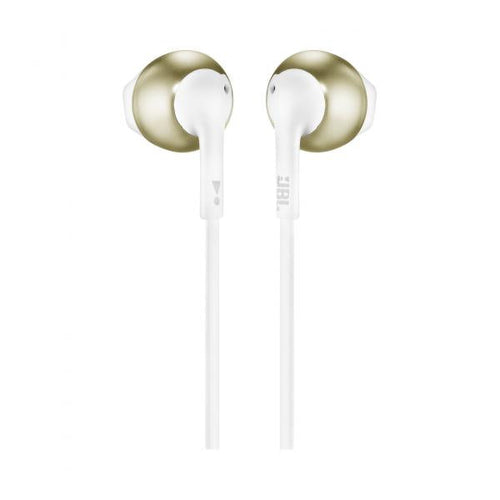 Cuffie auricolari a filo Jbl T205 - leggere con microfono universale ad un pulsante - Colore Oro