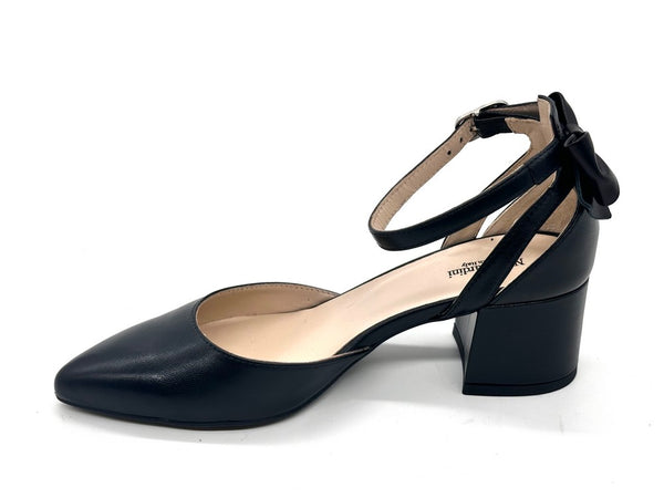 NERO GIARDINI Décolleté donna con cinturino in pelle nappa Nera