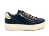 Nero Giardini Sneaker donna pelle nera zip laterale platform